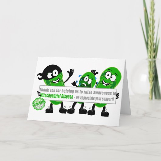 Danke für Unterstützung der Mitochondriopathie Karte (Vorderseite)