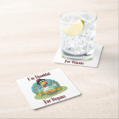 Danke für Vegans Erntedank Holiday Türkei Rechteckiger Pappuntersetzer (Vor Ort)