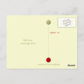 Danke für Weihnachtsgeschenke grün mit Foto Postkarte (Rückseite)