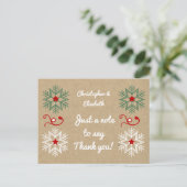 Danke für Weihnachtsgeschenke mit Schneeflocken Postkarte (Stehend Vorderseite)