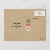 Danke für Weihnachtsgeschenke mit Schneeflocken Postkarte (Rückseite)