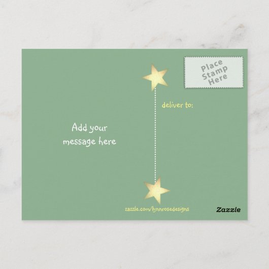 Danke für Weihnachtsgeschenke Pinguin vom Mädchenn Postkarte (Rückseite)