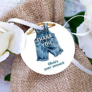Danke für Western-Baby-Party für Blue Jean Boy Geschenkanhänger