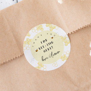 Danke fürs Hier sein, Hummel Runder Aufkleber