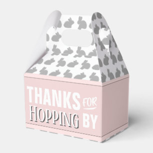 "Danke fürs Hopping By" Bunny Rabbit Happy Oaster Geschenkschachtel