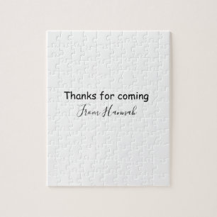 Danke fürs Kommen Add Name Text Nachricht Babyshow Puzzle