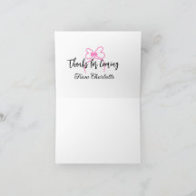 Danke fürs Kommen add name Textnachricht rosa Schl