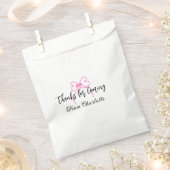 Danke fürs Kommen add Name Textnachricht rosa Schl Geschenktütchen (Ausgeschnitten)