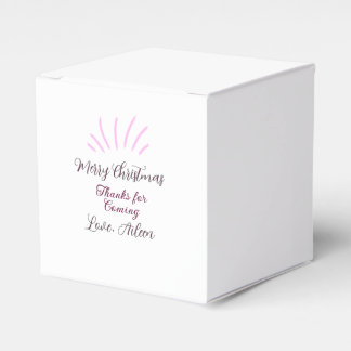 Danke fürs Kommen Frohe Weihnachtsfeiertage pink Geschenkschachtel