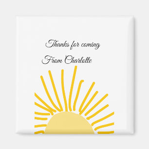 danke fürs Kommen füge Namen Textnachricht Sonne h Magnet