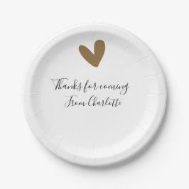 Danke fürs Kommen. Fügen Sie den Namen der Textnac Pappteller