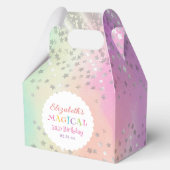 Danke fürs Kommen Magischer Einhorn-Geburtstag Geschenkschachtel (Rückseite)