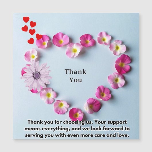 Danke fürs Kommen Magnetkarte (Vorderseite)