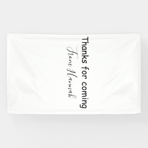 Danke fürs Kommen Name Textnachricht Babyshower Banner