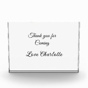 Danke fürs Kommen Name Textnachricht  Fotoblock