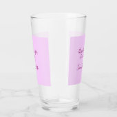 Danke fürs Kommen Name Textnachricht Mauve Glas (Rechts)