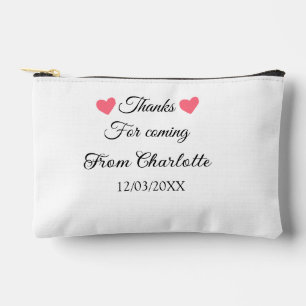 Danke fürs Kommen Name Textnachricht  Zubehörtasche