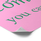 Danke fürs Kommen Poster (Ecke)