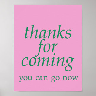 Danke fürs Kommen Poster