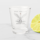 danke fürs Kommen Schnapsglas (Rückseite)