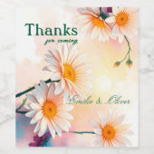 Danke fürs Kommen und dein Name Weinetikett (Einzelnes Label)