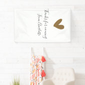 Danke fürs Kommen Vorname SMS goldenes Herz Banner (Insitu)