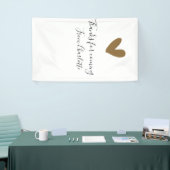 Danke fürs Kommen Vorname SMS goldenes Herz Banner (Messeveranstaltung)