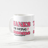 Danke fürs Phantastisch sein Kaffeetasse (Vorderseite Links)