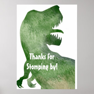 Danke fürs Vorbeikommen - Dino Party Poster