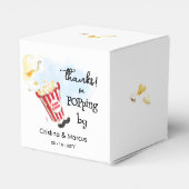 Danke für's Vorbeikommen Popcorn Geschenkschachtel (Rückseite)