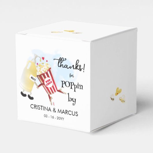 Danke fürs Vorbeikommen Popcorn Geschenkschachtel (Vorderseite)