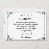 Danke fürs Zuhören, für den Leitfaden Einladung (Vorderseite)