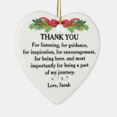 Danke fürs Zuhören, für die Anleitung... Keramik Ornament (Rechts)