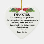 Danke fürs Zuhören, für die Anleitung... Keramik Ornament (Hinten)