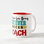 Danke Fußball Coach Zweifarbige Tasse (VorderseiteRechts)