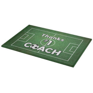 Danke Fußballtrainer Grasfeld Schneidebrett