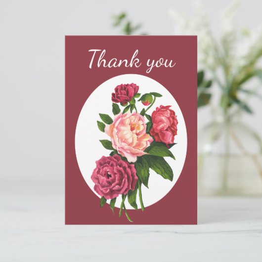 Danke Garden Blume Peony Floral Art (Stehend Vorderseite)