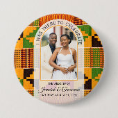 DANKE GÄSTEGEGENSTÄNDE Afrika Ghana Kente HOCHZEIT Button (Vorderseite)