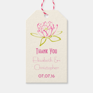 Danke Gastgeschenk Hochzeit Lotus Blume Geschenkanhänger