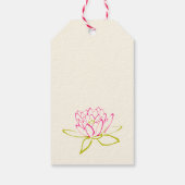 Danke Gastgeschenk Hochzeit Lotus Blume Geschenkanhänger (Rückseite)