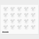 Danke Gastgeschenk Hochzeit Wedding Sticker / Labe (Blatt)