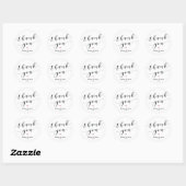 Danke Gastgeschenk Hochzeit Wedding Sticker / Labe (Blatt)