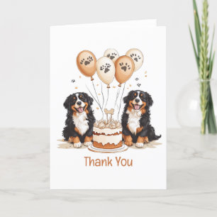 Danke, Geburtstag Bernese Mountain Hunde Dankeskarte
