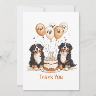 Danke, Geburtstag Bernese Mountain Hunde Karte