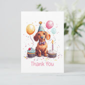 Danke Geburtstag Dachshund Hund  (Stehend Vorderseite)