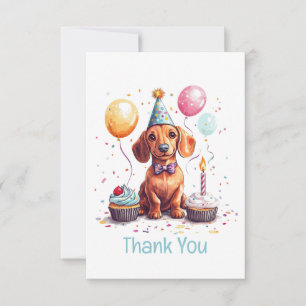 Danke Geburtstag Dachshund Hund 