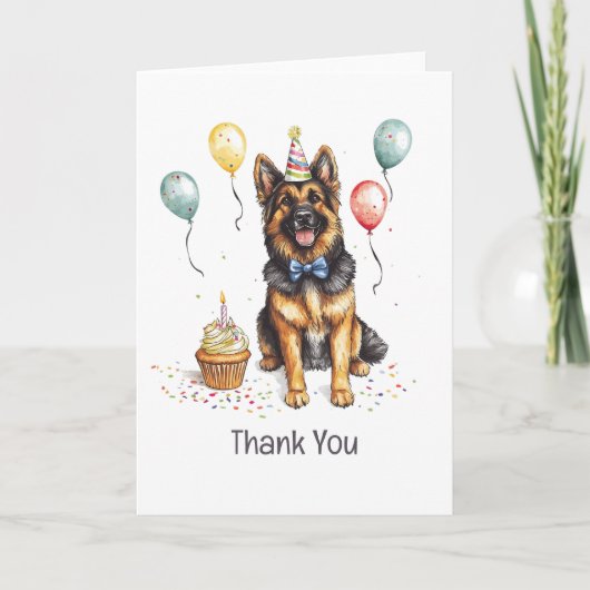 Danke Geburtstag Deutscher Schäferhund (Vorderseite)