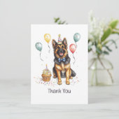 Danke Geburtstag Deutscher Schäferhund (Stehend Vorderseite)