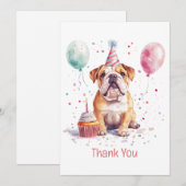 Danke Geburtstag Englische Bulldogge (Vorne/Hinten)