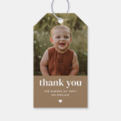 Danke, Geburtstag Foto Geschenkanhänger (Vorderseite)